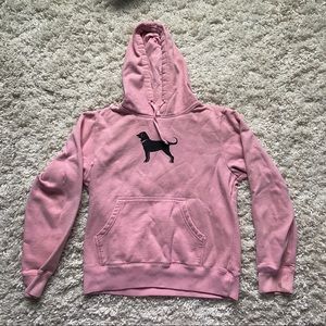 The Black Dog light pink hoodie